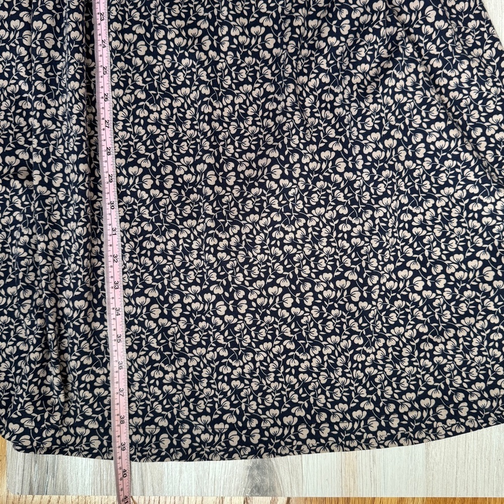 BODEN Ditsy Floral Long Sleeve Belted Shift Dress Women’s 12L Beige Blue Tan Ten - Picture 6 of 9